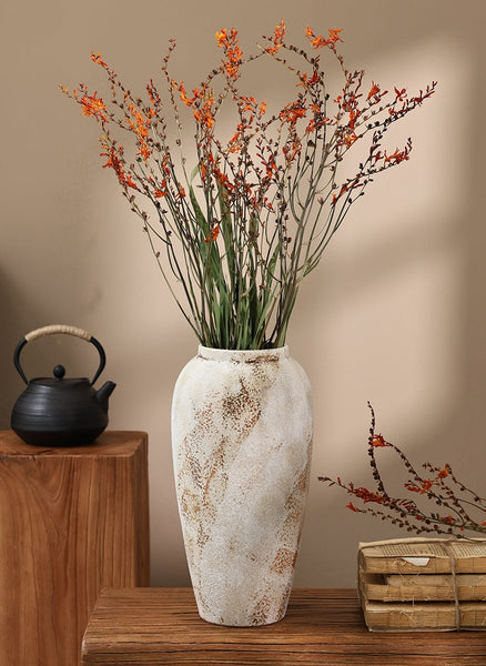 Natural Decorations, Flower Arrangement, Handmade Artificial Flower, Dried Fire Orchid Bouquet, Natural Dried Flowers-HomePaintingDecor