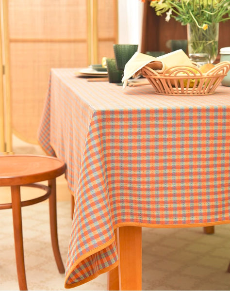 Rectangle Table Covers for Dining Room Table, Square Tablecloth for Coffee Table, Cotton Chequer Rectangular Tablecloth for Kitchen, Table Cloth-HomePaintingDecor