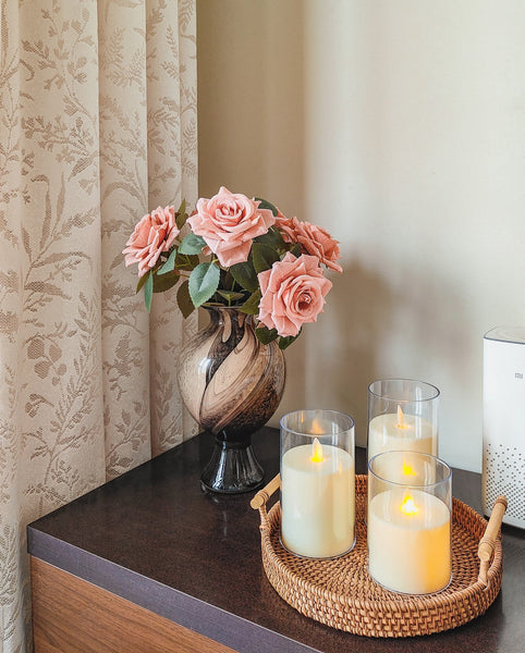 Modern Vases for Flowers, Unique Handmade Glass Bud Vases, Vintage Glass Flower Vases, Flower Vases on Table-HomePaintingDecor