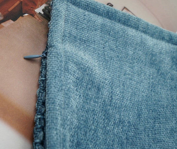 Large Modern Square Throw Pillows for Couch, Blue Modern Sofa Pillow, Blue Decorative Pillow, Simple Throw Pillow for Interior Design-HomePaintingDecor