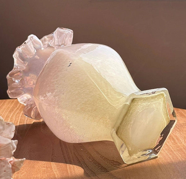 Water Holding Flower Vases, Glass Bud Vases, Bouquet Flower Vase, Vintage Glass Flower Vases, Handmade Flower Vases on Table-HomePaintingDecor