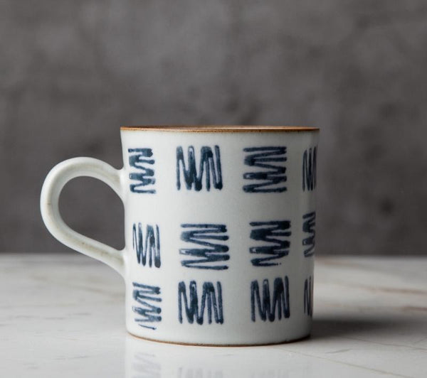 Pottery Tea Cup, Large Capacity Coffee Cup, 10 oz Cappuccino Coffee Mug, Handmade Pottery Coffee Cup-HomePaintingDecor