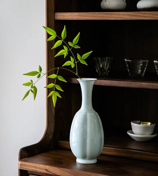 Ceramic Bud Vases, Handmade Water Holding Flower Vase, Small Flower Vases on Table, Rustic Porcelain Flower Vases-HomePaintingDecor