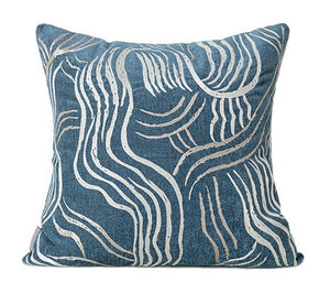 Blue Modern Sofa Pillow, Modern Throw Pillows, Modern Throw Pillow for Couch, Blue Decorative Pillow, Throw Pillow for Living Room-HomePaintingDecor