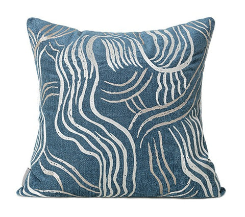Blue Modern Sofa Pillow, Modern Throw Pillows, Modern Throw Pillow for Couch, Blue Decorative Pillow, Throw Pillow for Living Room