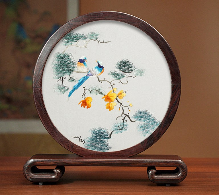 Flower And Bird Embroidery Ornaments Unique Birthday Gift