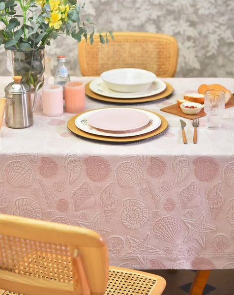 Square Tablecloth for Round Table, Cotton Rectangular Table Covers for Kitchen, Modern Dining Room Table Cloths, Farmhouse Table Cloth, Wedding Tablecloth-HomePaintingDecor