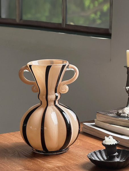 Creative Modern Vases for Living Room, Flower Vases on Table, Modern Glass Flower Vases, Glass Flower Vases, Handmade Glass Bud Vases-HomePaintingDecor