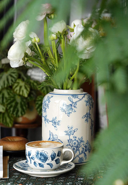 Traditional Tea Cup Set, Porcelain Tea Cups, Floral Tea Cup Set, Classic British Tea Cups, Elegant Tea Cup With Saucer, Ceramic Tea Cup with Saucer, Tea Cup Set, Vintage Tea Cup Set, Modern Ceramic Cups-HomePaintingDecor