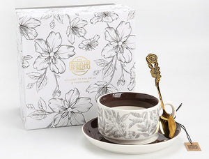 Vintage Bone China Porcelain Tea Cup Set, Unique British Tea Cup and Saucer in Gift Box, Royal Ceramic Cups, Elegant Ceramic Coffee Cups