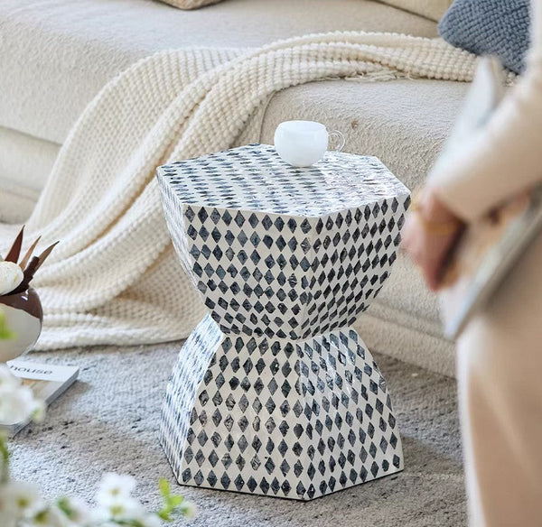 Contemporary Bedside Table, Small End Table, Modern Side Table, Bedside Small Side Table, Shell Small Sofa Side Table, Portable Casual Side Table, Creative Coffee Table, Contemporary Side Table-HomePaintingDecor