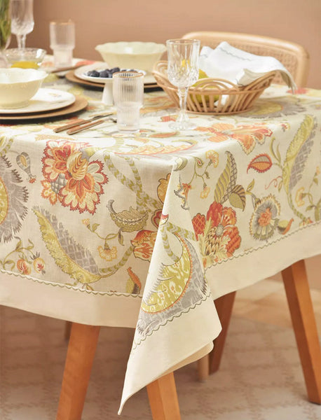 Extra Large Rectangle Tablecloth for Dining Room Table, Country Farmhouse Tablecloth, Square Tablecloth for Round Table, Rustic Table Covers for Kitchen