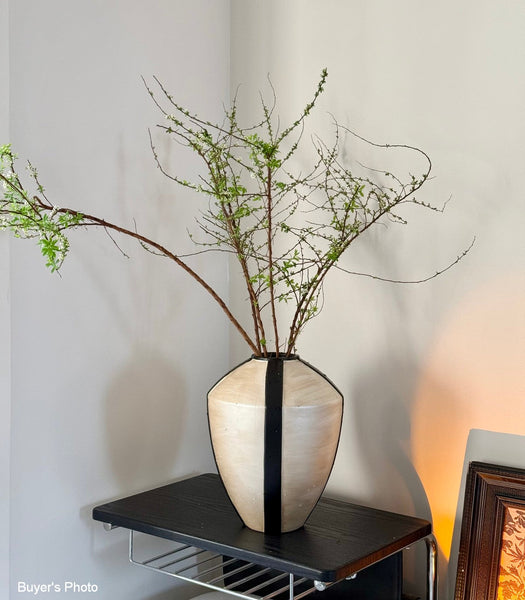 Centerpiece Ceramic Bouquet Vases, Porcelain Vases for Modern Home Decor, Large Contemporary Vases on Dining Table, Handmade Modern Flower Vase-HomePaintingDecor