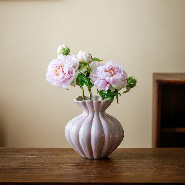 Handmade Water Holding Flower Vases, Porcelain Flower Vases, Modern Flower Vase Centerpiece on Table, Ceramic Bouquet Vases-HomePaintingDecor