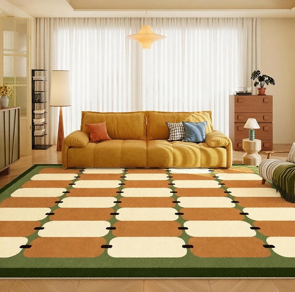 Abstract Modern Rugs for Bedroom, Contemporary Modern Rugs for Living Room, Geometric Area Rugs for Bedroom, Colorful Modern Rugs-HomePaintingDecor