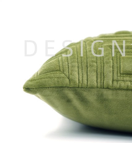 Large Square Modern Throw Pillows for Couch, Green Geometric Modern Sofa Pillows, Large Decorative Throw Pillows, Simple Throw Pillow for Interior Design-HomePaintingDecor