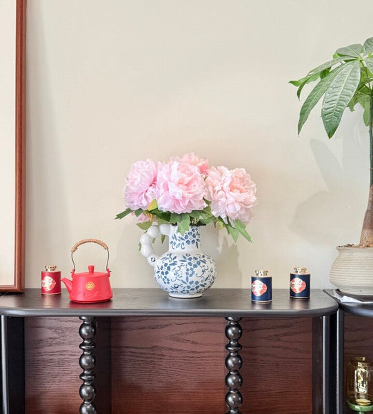 Handmade Water Holding Flower Vases, Rustic Porcelain Flower Vases, Ceramic Bud Vases, Small Flower Vases on Table-HomePaintingDecor