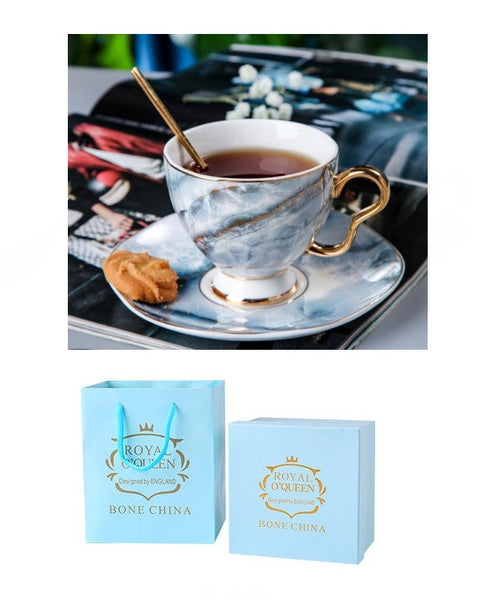 Unique Tea Cups and Saucers in Gift Box as Birthday Gift, Elegant Ceramic Coffee Cups, Beautiful British Tea Cups, Royal Bone China Porcelain Tea Cup Set-HomePaintingDecor