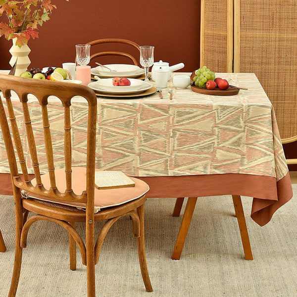 Extra Large Rectangle Tablecloth for Dining Room Table, Geometric Modern Table Covers for Kitchen, Country Farmhouse Tablecloths for Oval Table-HomePaintingDecor