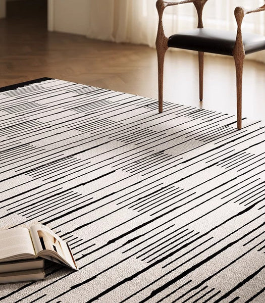 Simple Modern Rugs for Dining Room, Bedroom Modern Rugs, Living Room Contemporary Modern Rugs, Large Abstract Geometric Modern Rugs-HomePaintingDecor