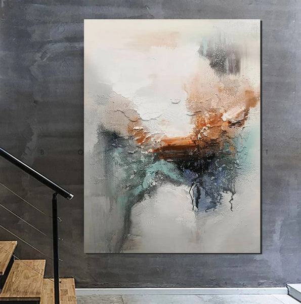 Large Canvas Painting, Acrylic Painting for Dining Room, Living Room Wall Painting, Contemporary Wall Painting, Modern Artwork-HomePaintingDecor