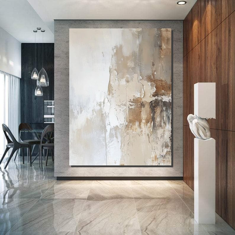Extra Large Acrylic Painting, Modern Contemporary Abstract Artwork, Palette Knife Paintings, Simple Modern Art, Living Room Wall Art Painting-HomePaintingDecor
