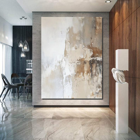 Extra Large Acrylic Painting, Modern Contemporary Abstract Artwork, Palette Knife Paintings, Simple Modern Art, Living Room Wall Art Painting-HomePaintingDecor