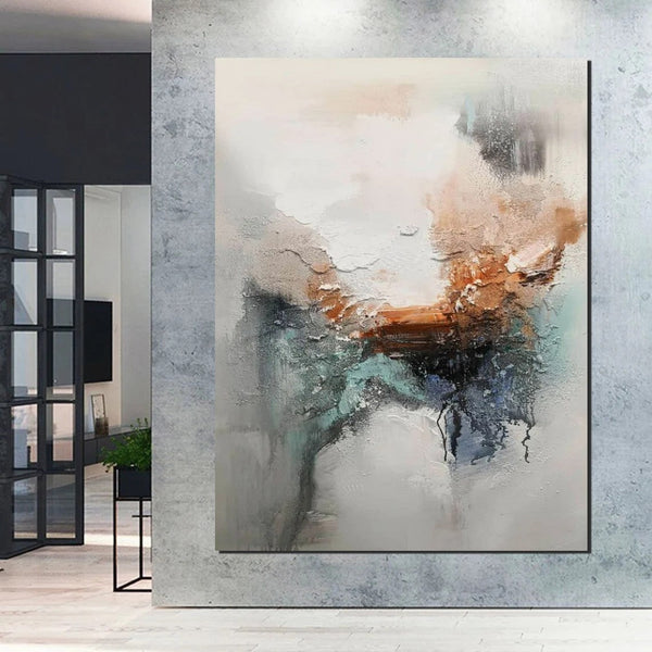Large Canvas Painting, Acrylic Painting for Dining Room, Living Room Wall Painting, Contemporary Wall Painting, Modern Artwork-HomePaintingDecor