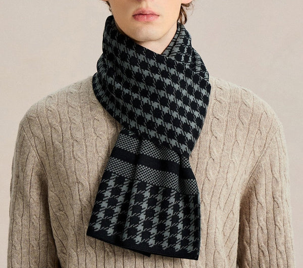Men's Wool Scarf Winter, Unique Gifts for Men, Long Wool Man Scarf, Business Casual Scarf for Men, Formal Men Scarf Styles, Men's Winter Scarves