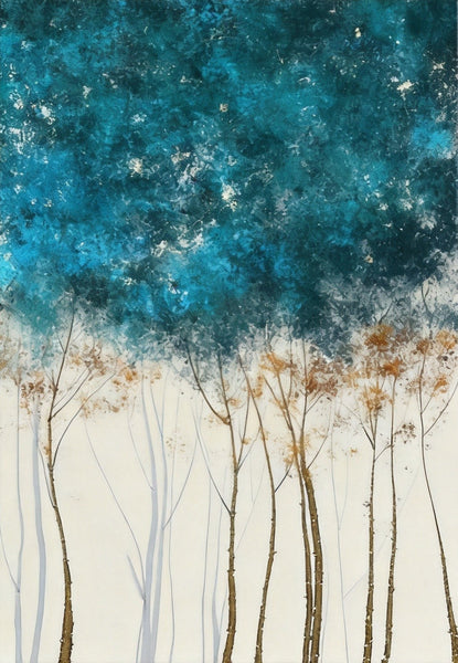 Original Abstract Paintings, Hand Painted Canvas Art, Abstact Tree Painting, Original Small Paintings, Buy Small Art Online