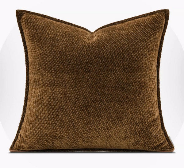 Large Brown Modern Throw Pillows for Couch, Contemporary Modern Sofa Pillows for Bedroom, Simple Decorative Throw Pillows, Large Throw Pillow for Interior Design-HomePaintingDecor