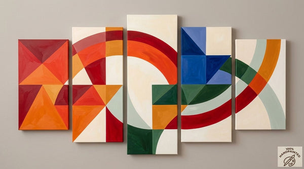 Large Modern Paintings, Geometric Contemporary Art, Hand Painted Canvas Art, Original Acrylic Paintings-HomePaintingDecor