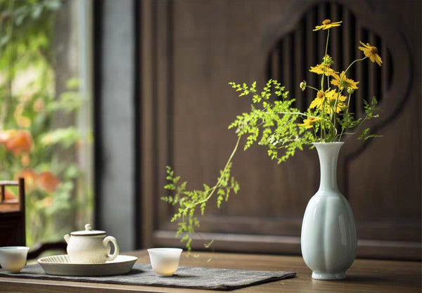 Small Flower Vases on Table, Rustic Porcelain Flower Vases, Ceramic Bud Vases, Handmade Water Holding Flower Vase-HomePaintingDecor