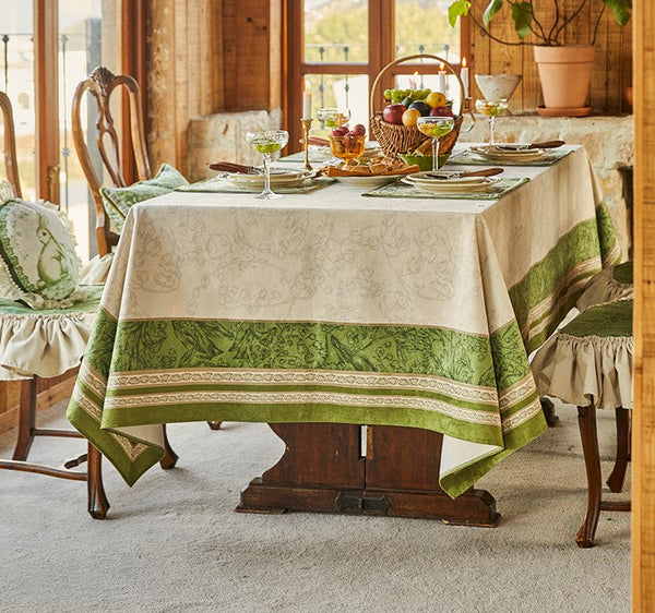 Farmhouse Table Cloth, Lilies of the Valley, Flower Pattern Tablecloth, Rectangle Tablecloth for Dining Room Table, Square Tablecloth, Wedding Tablecloth, Waterproof Tablecloth-HomePaintingDecor