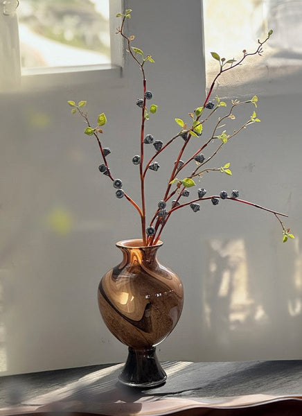 Modern Vases for Flowers, Unique Handmade Glass Bud Vases, Vintage Glass Flower Vases, Flower Vases on Table-HomePaintingDecor