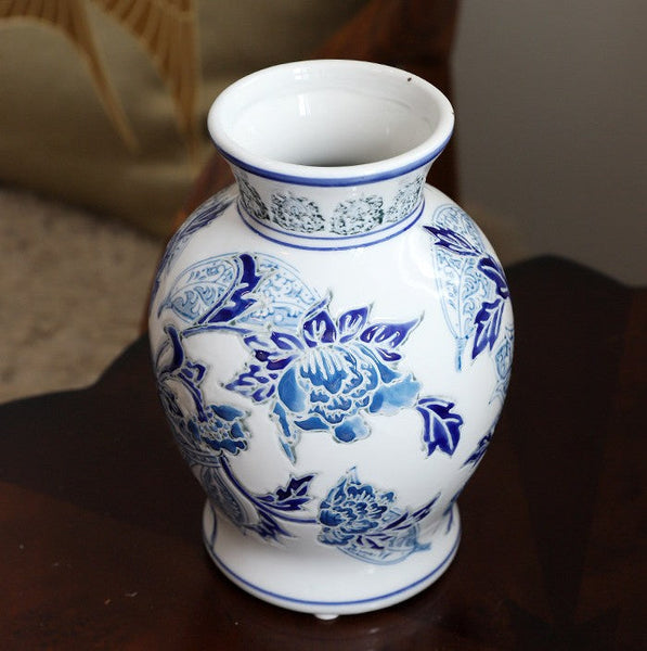 Porcelain Flower Vases, Centerpiece Ceramic Bouquet Vases, Handmade Flower Vase, Vintage Flower Vases on Dining Table-HomePaintingDecor