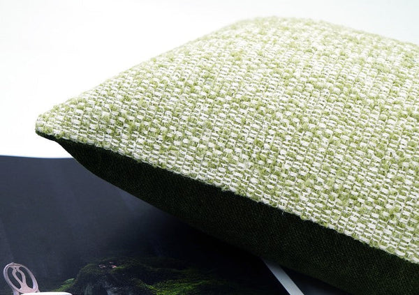 Green White Modern Sofa Pillows, Large Square Modern Throw Pillows for Couch, Simple Throw Pillow for Interior Design, Large Decorative Throw Pillows-HomePaintingDecor