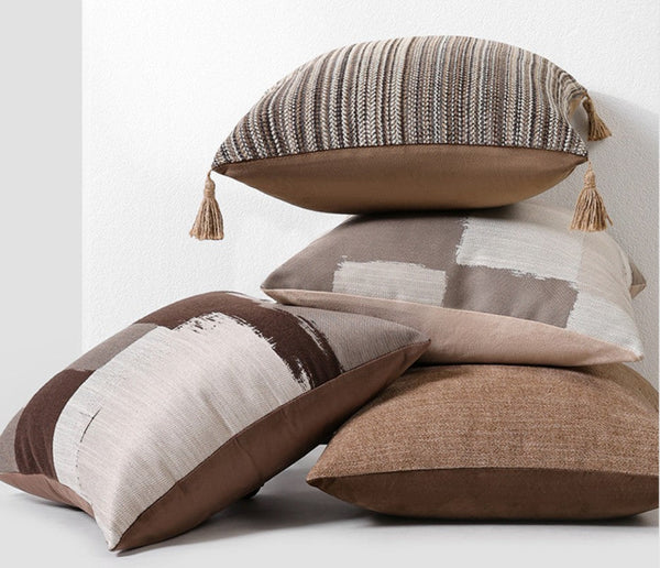 Geometric Modern Sofa Pillows, Abstract Decorative Pillows for Couch, Contemporary Throw Pillows, Modern Pillows for Bedroom, Modern Sofa Pillows-HomePaintingDecor