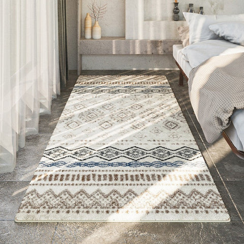 Contemporary Runner Rugs Next to Bed, Modern Hallway Runner Rugs, Entryway Modern Runner Rugs, Geometric Modern Rugs for Dining Room-HomePaintingDecor