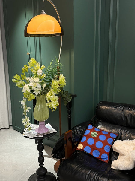 Modern Glass Vase for Flowers, Mid Century Glass Vases, Handmade Modern Vases for Living Room, Unique Decorative Glass Vase, Centerpiece Contemporary Vases on Table-HomePaintingDecor