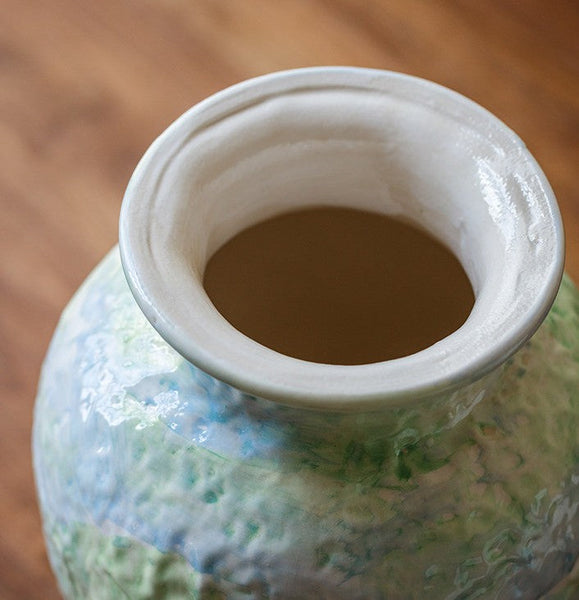 Centerpiece on Dining Table, Modern Porcelain Flower Vases, Handmade Water Holding Flower Vases, Ceramic Bouquet Vases, Flower Vases on Table-HomePaintingDecor