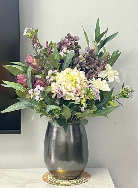 Large Bunch of Flowers Arrangement, Faux Silk Floral Table Centerpiece, Creative Flower Arrangement Ideas for Interior Design, Modern Artificial Floral Arrangement-HomePaintingDecor