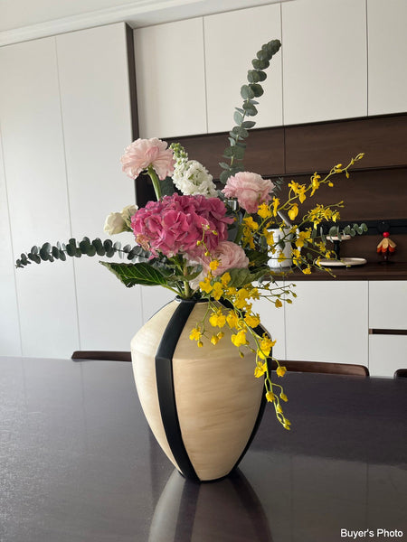 Large Contemporary Vases on Dining Table, Handmade Modern Flower Vase, Centerpiece Ceramic Bouquet Vases, Porcelain Vases for Modern Home Decor-HomePaintingDecor