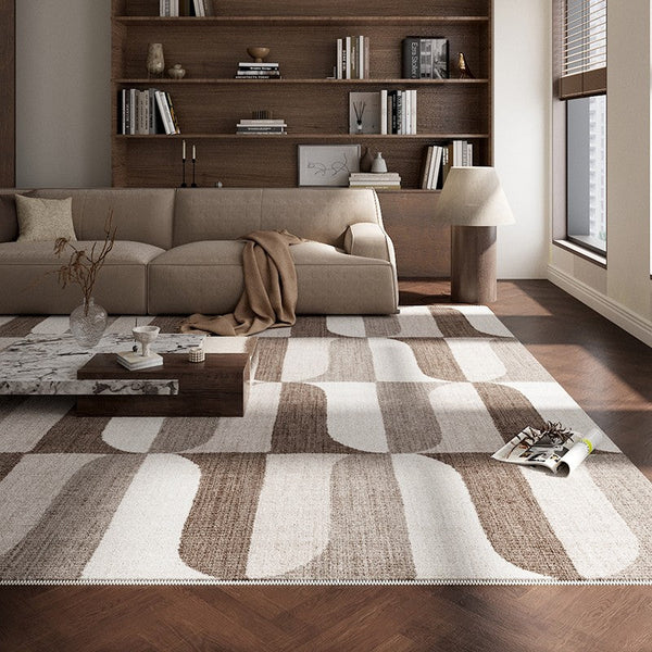 Abstract Modern Rugs for Living Room, Extra Large Modern Rugs under Dining Room Table, Contemporary Geometric Carpets, Contemporary Modern Rugs-HomePaintingDecor