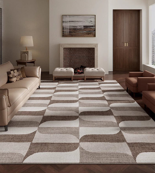 Abstract Modern Rugs for Living Room, Extra Large Modern Rugs under Dining Room Table, Contemporary Geometric Carpets, Contemporary Modern Rugs-HomePaintingDecor