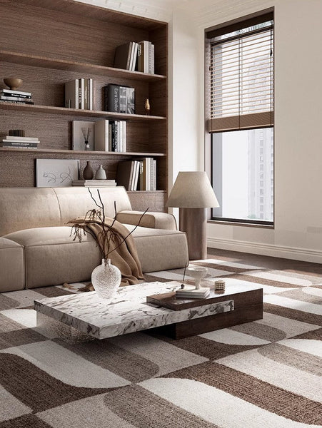 Abstract Modern Rugs for Living Room, Extra Large Modern Rugs under Dining Room Table, Contemporary Geometric Carpets, Contemporary Modern Rugs-HomePaintingDecor