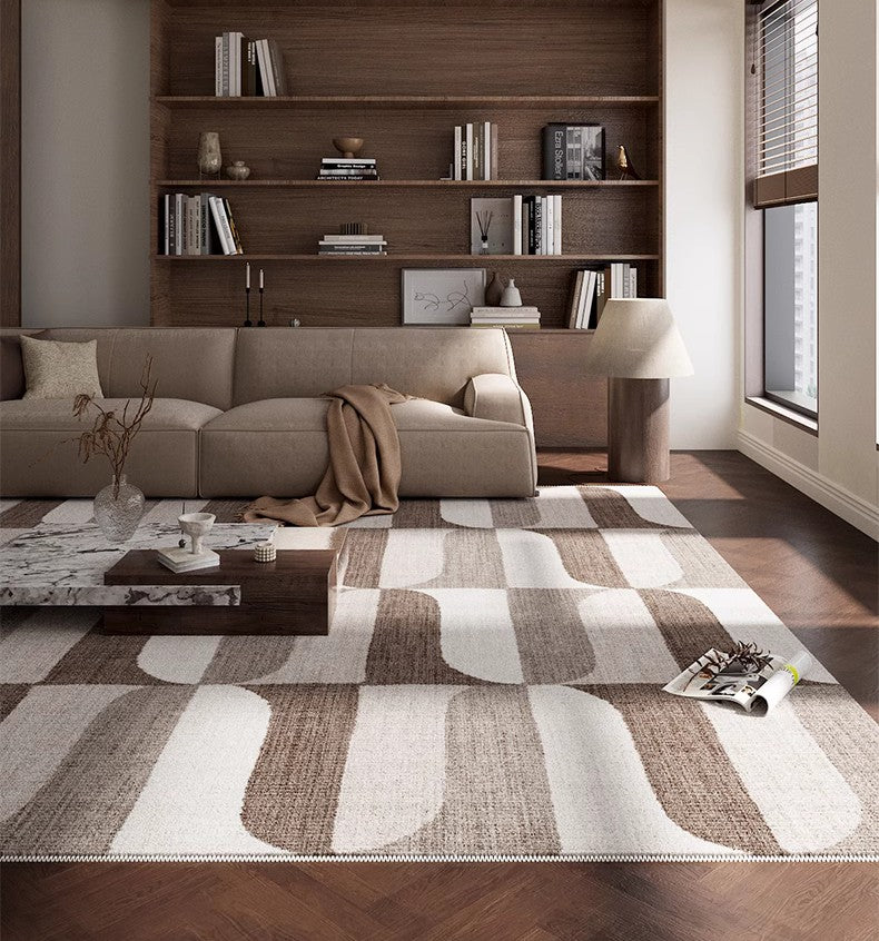 Abstract Modern Rugs for Living Room, Extra Large Modern Rugs under Dining Room Table, Contemporary Geometric Carpets, Contemporary Modern Rugs-HomePaintingDecor