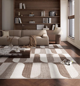 Abstract Modern Rugs for Living Room, Extra Large Modern Rugs under Dining Room Table, Contemporary Geometric Carpets, Contemporary Modern Rugs-HomePaintingDecor