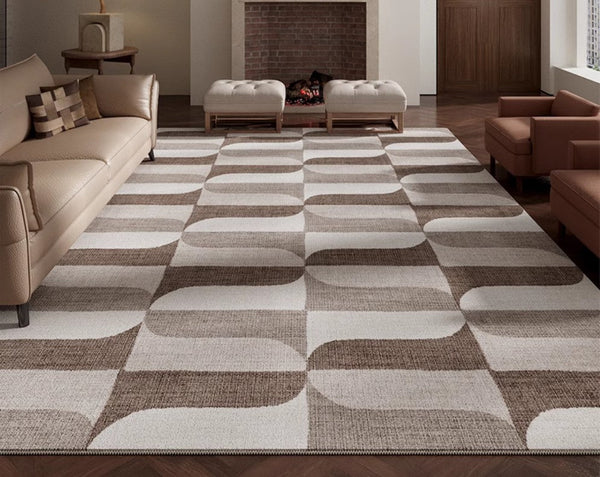 Abstract Modern Rugs for Living Room, Extra Large Modern Rugs under Dining Room Table, Contemporary Geometric Carpets, Contemporary Modern Rugs-HomePaintingDecor