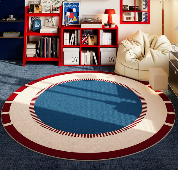 Modern Rugs for Dining Room, Circular Modern Rugs for Apartment, Abstract Contemporary Round Rugs for Dining Room, Geometric Modern Rug Ideas for Living Room